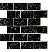 WoStick 10 PCS Stick on Tiles Kitchen Bathroom, Self Adhesive Wall Tiles, Peel and Stick Wall Til...