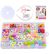 SUNNYPIG Bracelet Making Kits for Girls Kids, Children DIY Bead Set Gift for 4-9 Year Old Kids Gi...