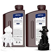 JAYO ABS-Like 3D Printer Resin 2000g Grey+Darkgrey, 405nm Rapid UV Resin Fast-Curing Photopolymer...