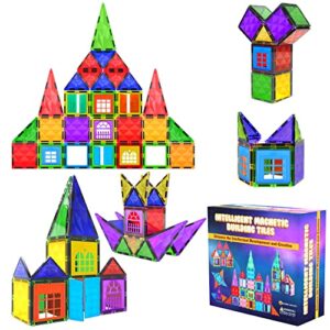 Desire Deluxe Magnetic Building Blocks Tiles STEM Toy Set 42PC – Kids Learning Educational Construction Toys for Boys Girls Present Age 3 4 5 6 7 Year Old - Gift
