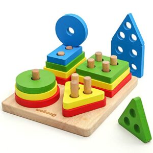 Coogam Wooden Sorting & Stacking Toys