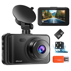 Dash Cam Front and Rear with 32GB SD Card 1080P FHD Dashcam for Car Dual Dashboard Camera with Night Vision