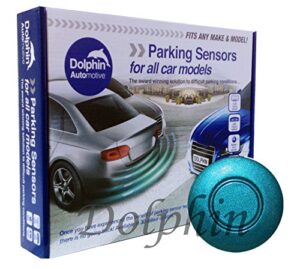 Dolphin DPS400 Reverse Parking Sensors Auto Express Award Winning 4 Ultrasonic Radar Sensors Kit Audio Alert System Matt & Gloss Black +30 More Colours (Electric Blue)