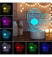 Babyliya 3D Night Light Gifts for Dad from Son Daughter, 7-Color Acrylic LED Lamp Present Idea fo...