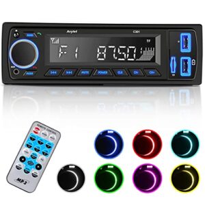 Avylet 7 LED Colors Car Stereo Handsfree Calling Bluetooth 5.0 Car Radio