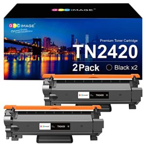 GPC Image TN2420 TN-2420 Compatible Toner Cartridges for Brother TN2410 TN-2410 for Brother MFC-L2710DW HL-L2350DW DCP-L2530DW HL-L2370DN DCP-L2510D HL-L2375DW HL-L2310D MFC-L2730DW L2550DN (2 Black)