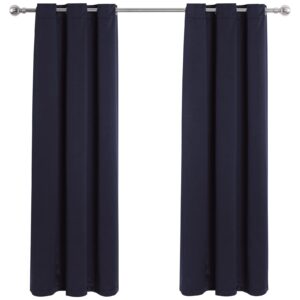 LAVANCE Blackout Curtains 2 Panels Thermal Insulated Darkening Eyelet Curtains 140 x 183cm Window Treatment Energy Saving Noise Reducing Privacy Drape for Bedroom Living Room