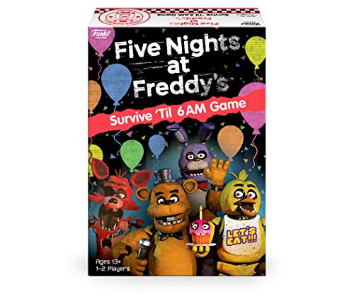 Five Nights at Freddy’s – Survive 'til 6AM Funko Board Game Survival Focused Solo Or 2 Players Game Mode Light Strategy Board Game For Children And Adults (Ages 13+) 51761