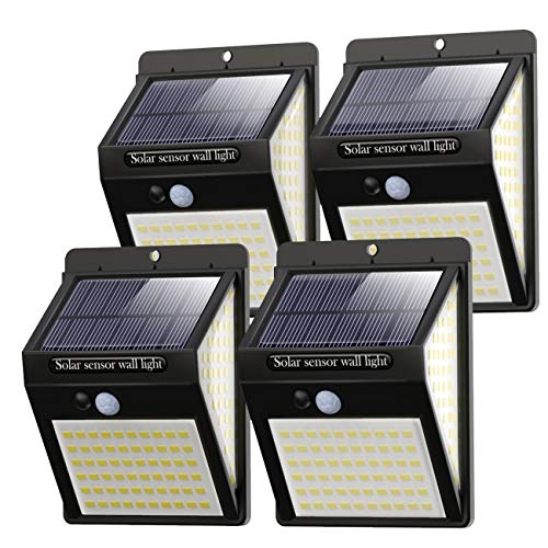 [4 Pack] 140LED Solar Security Lights Outdoor