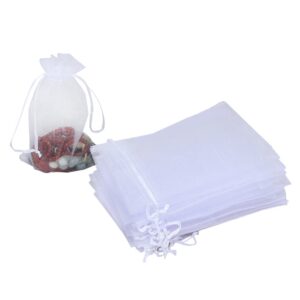 100pcs Organza Bags White