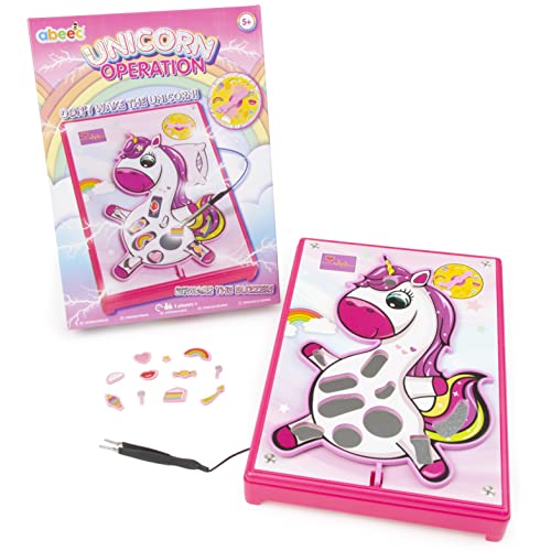 abeec Unicorn Operation - Unicorn Operation Game For Girls - Kids Board Games - Unicorn Toy For Girls – Remove The Body Parts Or Face The Buzzer - Unicorn Gifts For Girls - Board Games For Girls