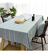 Home Brilliant Table Cloth, Solid Farmhouse Gingham Tablecloth for Party Kitchen Indoor Outdoor, ...