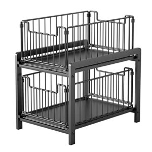 Wuudi 2 Tier Sliding Baskets Cupboard Organiser