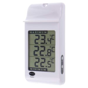 Digital Max Min Greenhouse Thermometer - Monitor Maximum and Minimum Temperatures for Use in the Garden Greenhouse or Home Greenhouse Accessories Used Indoor Outdoor Easily Wall Mounted