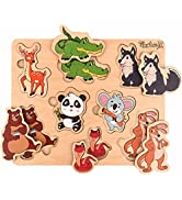 Pikatoyz Children's Toy 1 2 3 Years Old Educational Children's Game Montessori Farm Animal Jigsaw...