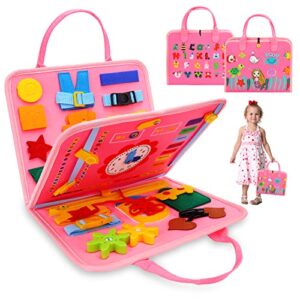 Montessori Sensory Toys for 1-2-3 Year Old Toddler - Kids Busy Board for 12-36 Month Baby Boys Girls Gift for 1-3 Baby Activity Games Learning Educational Toys for 1-4 Year Olds Gifts for 1-4 Toddlers