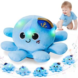 FancyWhoop Baby Musical Light Crawling Toys - Light up Dancing Spinning Walking Soft Octopus Toy for 1 Year Old Boys Girls Kids