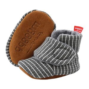 Aisprts Cotton Baby Booties Newborn for Unisex - with Warm Fleece Baby Boots - Anti Slip Soft Sole Baby Slippers - Winter Warm Baby Shoes for Girls Boys