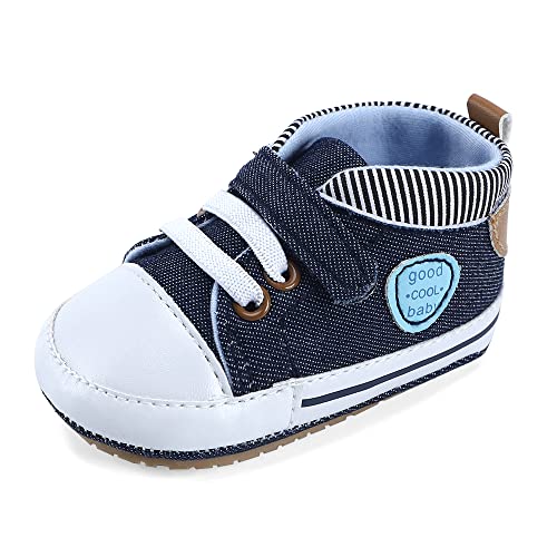 MASOCIO Baby Boy First Walking Shoes Infant Toddler Trainer Soft Sole Anti-Slip Prewalke