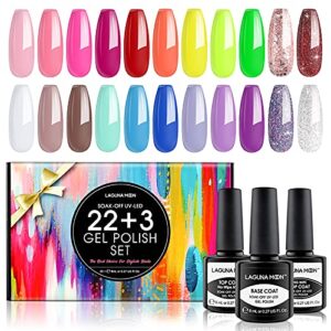 Lagunamoon Gel Nail Polishes 25pcs 8ml Set