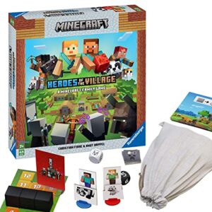 Ravensburger Minecraft Heroes of the Village Board Game for Kids Age 6 Years Up - 2 to 4 Players - Kids Gifts