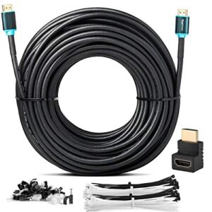 MutecPower High Speed 20 meter HDMI 2.0 Cable with Ethernet - Supports 3D & Audio Return Channel - 4Kx2K/60HZ Ultra HD and Built in Booster - 20M Black Male to Male cable