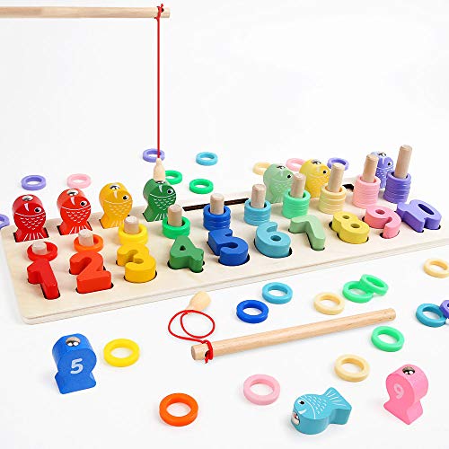 Veluoess Wooden Montessori Stacking Toy
