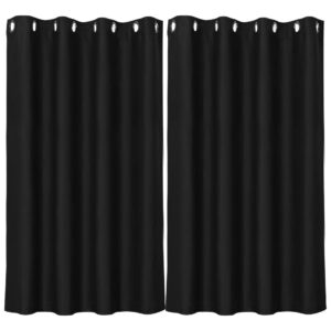PiccoCasa Darkening Window Treatment Panel Valances Set Short Tier Curtain Drapes Decoration for Bathroom and Kitchen