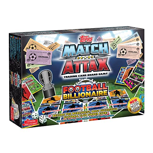 Football Billionaire Match Attax Edition Family Board Game For Kids and Adults | Ages 6+ | A Trading & Family Strategy Game for 2-6 Players