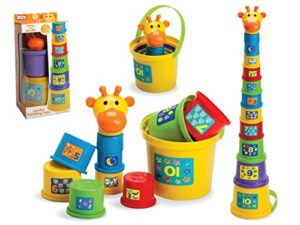 Gerry The Giraffe or Poppy The Unicorn Baby Toddler Stacking Nesting Sorting Cups Blocks Toy Activity Fun Time (Gerry The Giraffe)