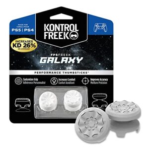 KontrolFreek FPS Freek Galaxy White for Playstation 4 (PS4) and Playstation 5 (PS5) | Performance Thumbsticks | 1 High-Rise