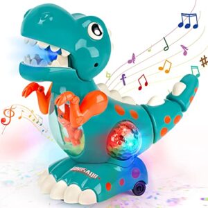 DINORUN Baby Toys Crawling Walking Dinosaur Toys With Musical Light Toys for 1 2 3 Year Old Boys And Girls Baby Sensory Toys Sound Toys Toddler Birthday Gifts