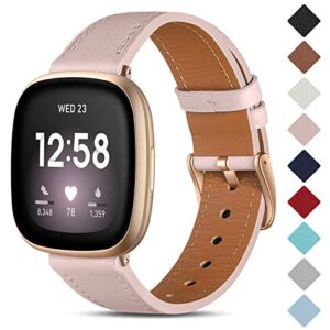 CeMiKa Leather Strap Compatible with Fitbit Sense/Fitbit Versa 3 Strap
