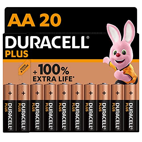 Duracell Plus AA Alkaline Batteries [Pack of 20]