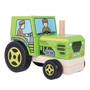 Bigjigs Toys Wooden Stacking Tractor Toy