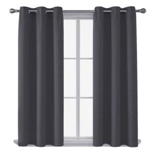 Home In Style 4U Blackout 100% Thermal Eyelet Curtains for Bedroom and Living room with Tie Back (90" x 54"