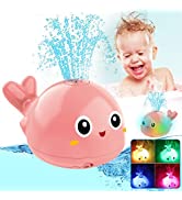 OFOCASE Whale Baby Bath Toys, Whale Bath Toy Sprinkler Light up Bath Toys 6-12 months, Water Spra...