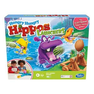 Monopoly Hungry Hungry Hippos Launchers Game for Children Aged 4 and Up