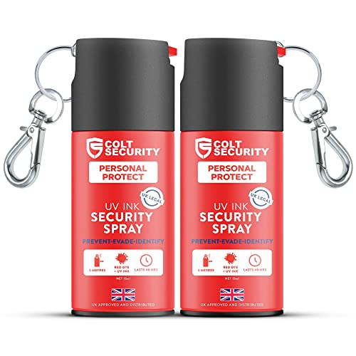 2 PACK COLT SECURITY&reg; UK Legal Self Defence Pepper Spray