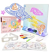 Micaracy Magic LED Light Drawing Board (Space/Dinosaur) Toys with 3D Glasses for 3+ Boys Girls - ...