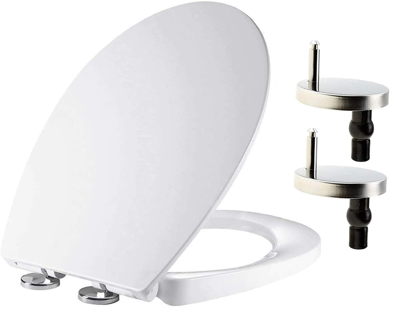Toilet Seat with Soft Close and Quick Release for Easy Cleaning