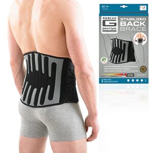 Neo G Back Support RX Stabilized with Power Straps and Adjustable Lacing System – Back Brace for Lower Back Pain Relief