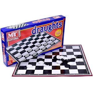 M.Y Draughts Game - Traditional Checkers Board Game for Kids & Adults