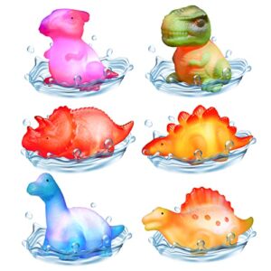 EUCOCO Light up Dinosaur Baby Bath Toys - Gifts for Kids