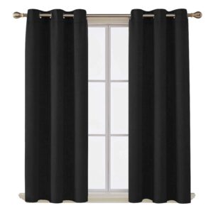 Home In Style 4U Blackout 100% Thermal Eyelet Curtains for Bedroom and Living room with Tie Back (90" x 54"