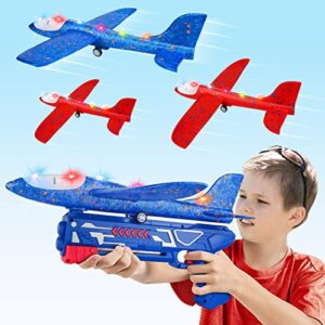 Led Glider Plane with Launcher Gun
