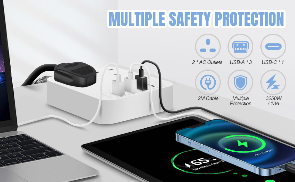 extension lead with usb