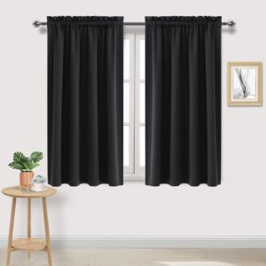 DWCN Rod Pocket Blackout Curtains for Bedroom Thermal Insulated Curtains Energy Saving Window Treatment Curtain Drapes for Living Room