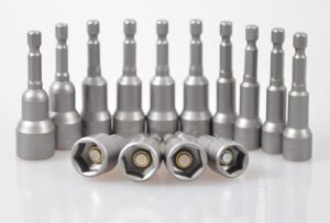 VUNKQU 10 Pcs Magnetic Bit Holder Magnetic Nut Setter Driver Bit Set 1/4 inch