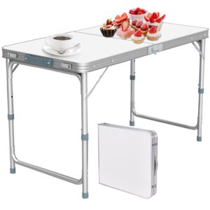 Nestling® Aluminium Portable Trestle Camping Picnic Dining Folding Table Outdoor (1.2M Table)